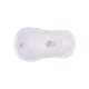 Cadita ergonomica de baie cu dop de scurgere Maria 84 x 49 x 30 cm Keeeper Bambi Nordic White