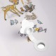 Cadita ergonomica de baie cu dop de scurgere Maria 84 x 49 x 30 cm Keeeper Bambi Nordic White