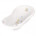 Cadita ergonomica de baie cu dop de scurgere Maria 84 x 49 x 30 cm Keeeper Rainbow