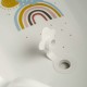 Cadita ergonomica de baie cu dop de scurgere Maria 84 x 49 x 30 cm Keeeper Rainbow