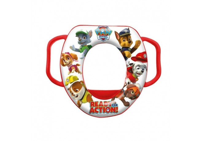 Reductor moale pentru toaleta Olga Cu manere Keeeper Paw Patrol Cherry Red