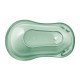 Cadita ergonomica de baie cu dop de scurgere Maria 84 x 49 x 30 cm Keeeper Funny Farm Green
