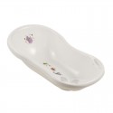 Cadita ergonomica de baie cu dop de scurgere Maria 84 x 49 x 30 cm Keeeper Hippo White