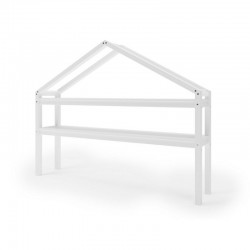 Raft pentru camera copii in forma de casuta YappyHytte 169x135x35 cm Din lemn de pin certificat FSC Tratat cu ceara naturala eco