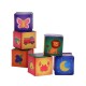 Happy World - Cuburi moi 75 x 75 cm 0 luni - 5 ani 6 piese Conform cu standardul de siguranta EN71 Multicolor