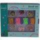 Joueco - Set creativ de margele Pentra bratari Saculet pentru depozitare inclus Diferite forme si culori 20 x 2 x 19 Multicolor