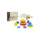 Joueco - Set 13 pietre curcubeu pentru stivuit Din lemn certificat FSC26 x 21 x 5 cm 3 ani+ Conform cu standardul de siguranta E