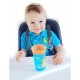 Nuby - Cana magica 360 Cu supapa din silicon Cu capac 300 ml 6+ luni Albastru/Portocaliu