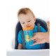 Nuby - Cana magica 360 Cu supapa din silicon Cu capac 300 ml 6+ luni Albastru/Portocaliu