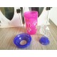 Nuby - Cana magica 360 Cu supapa din silicon Cu capac 300 ml 6+ luni Roz/Mov