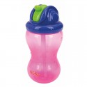 Nuby - Cana cu pai anti-alunecare Cu inchidere etansa Plastic 360 ml 12+ luni Roz