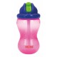 Nuby - Cana cu pai anti-alunecare Cu inchidere etansa Plastic 360 ml 12+ luni Roz