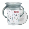 Nuby - Cana cu manere 360 Din materialul ecologic tritan Rezistenta 240 ml 6 luni+ Gri