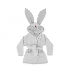 MimiNu - Halat de baie cu urechi 6 - 24 luni Moale Cu volanase Cu buzunare Cu cordon Din bumbac si thermo fleece Materiale certi