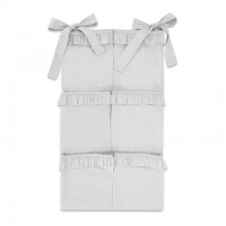 MimiNu - Organizator pentru patut Din bumbac certificat Oeko Tex Standard 100 Cu 6 compartimente Cu doua panglici 70x40 cm Cu vo