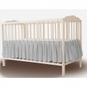 MimiNu - Volanas pentru saltea de patut 120x60 cm Din bumbac certificat Oeko Tex Standard 100 Colectia Royal Grey