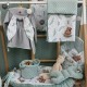 MimiNU - Set pentru carucior cu pernuta si paturica Cu huse detasabile si lavabile Din bumbac certificat Oeko Tex Standard 100 L