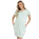 Camasa de alaptat Din bumbac Cu capse pe mijloc si buzunare Masura XL Sunny Mint