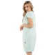 Camasa de alaptat Din bumbac Cu capse pe mijloc si buzunare Masura XL Sunny Mint