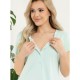 Camasa de alaptat Din bumbac Cu capse pe mijloc si buzunare Masura XL Sunny Mint