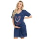 Camasa de alaptat Din bumbac Cu nasturi Masura L For love Navy Blue