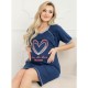 Camasa de alaptat Din bumbac Cu nasturi Masura L For love Navy Blue