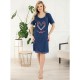 Camasa de alaptat Din bumbac Cu nasturi Masura L For love Navy Blue