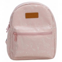 Rucsac pentru copii Small animals Cu doua compartimente Cu bretele reglabile Deminsiune 21 x 9 x 27 cm FreeON Dusty Pink