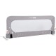 Bariera de protectie pentru pat bebe Rabatabila Instalare usoara Dimensiune 135 x 57 cm FreeON Little Stars Grey