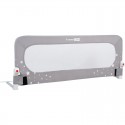 Bariera de protectie pentru pat bebe Rabatabila Instalare usoara Dimensiune 135 x 57 cm FreeON Little Stars Grey