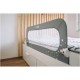 Bariera de protectie pentru pat bebe Rabatabila Instalare usoara Dimensiune 135 x 57 cm FreeON Little Stars Grey