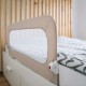 Bariera de protectie pentru pat bebe Rabatabila Instalare usoara Dimensiune 135 x 57 cm FreeON Little Dots Beige