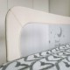 Bariera de protectie pentru pat bebe Rabatabila Instalare usoara Dimensiune 135 x 57 cm FreeON Sweet Dreams Light Beige