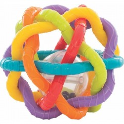 Minge cu activitati pentru bebelusi Cu zornaitoare Dimensiune mare Bendy Ball Playgro