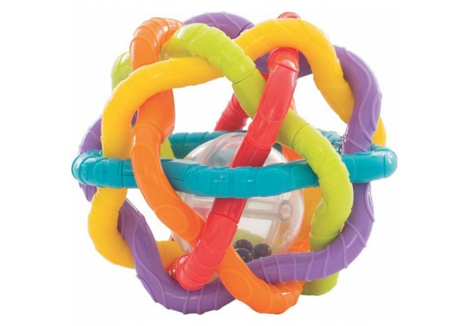 Minge cu activitati pentru bebelusi Cu zornaitoare Dimensiune mare Bendy Ball Playgro