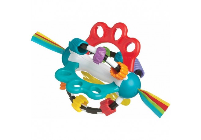 Minge cu activitati pentru bebelusi Cu diferite texturi si suprafete 11.5 cm Explore-a-Ball Playgro