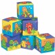 Set 6 cuburi noi pentru baie Cu animalute marine Dimesiune 7.5 cm fiecare cub Soft blockes for bath Playgro