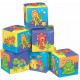 Set 6 cuburi noi pentru baie Cu litere si cifre Dimesiune 7.5 cm fiecare cub Splash and Learn Soft blocks for bath Playgro