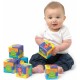 Set 6 cuburi noi pentru baie Cu litere si cifre Dimesiune 7.5 cm fiecare cub Splash and Learn Soft blocks for bath Playgro