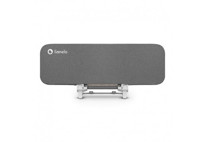 Lionelo - Bariera de protectie pentru pat Lora Pliabila Sistem de blocare StandSafe Geanta de transport inclusa 105 x 45 cm Gri