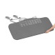 Lionelo - Bariera de protectie pentru pat Lora Pliabila Sistem de blocare StandSafe Geanta de transport inclusa 105 x 45 cm Gri