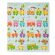 Petite&Mars - Covoras de joaca interactiv Joy Max Design Trenulet Reversibil Cu suprafata antiderapanta si impermeabila 180 x 15