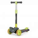 Lionelo - Trotineta Timy Copii Pliabila Pana la 50 Kg Cu design ergonomic Cu lumini LED 265 x 60 x 64-76 cm 3 ani+ Verde