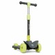 Lionelo - Trotineta Timy Copii Pliabila Pana la 50 Kg Cu design ergonomic Cu lumini LED 265 x 60 x 64-76 cm 3 ani+ Verde