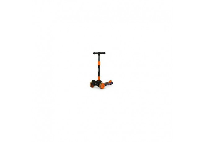 Lionelo - Trotineta Timy Copii Pliabila Pana la 50 Kg Cu design ergonomic Cu lumini LED 265 x 60 x 64-76 cm 3 ani+ Portocaliu/Ne