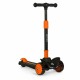 Lionelo - Trotineta Timy Copii Pliabila Pana la 50 Kg Cu design ergonomic Cu lumini LED 265 x 60 x 64-76 cm 3 ani+ Portocaliu/Ne