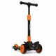 Lionelo - Trotineta Timy Copii Pliabila Pana la 50 Kg Cu design ergonomic Cu lumini LED 265 x 60 x 64-76 cm 3 ani+ Portocaliu/Ne