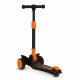 Lionelo - Trotineta Timy Copii Pliabila Pana la 50 Kg Cu design ergonomic Cu lumini LED 265 x 60 x 64-76 cm 3 ani+ Portocaliu/Ne