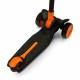 Lionelo - Trotineta Timy Copii Pliabila Pana la 50 Kg Cu design ergonomic Cu lumini LED 265 x 60 x 64-76 cm 3 ani+ Portocaliu/Ne