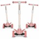 Lionelo - Trotineta Timy Copii Pliabila Pana la 50 Kg Cu design ergonomic Cu lumini LED 265 x 60 x 64-76 cm 3 ani+ Roz
